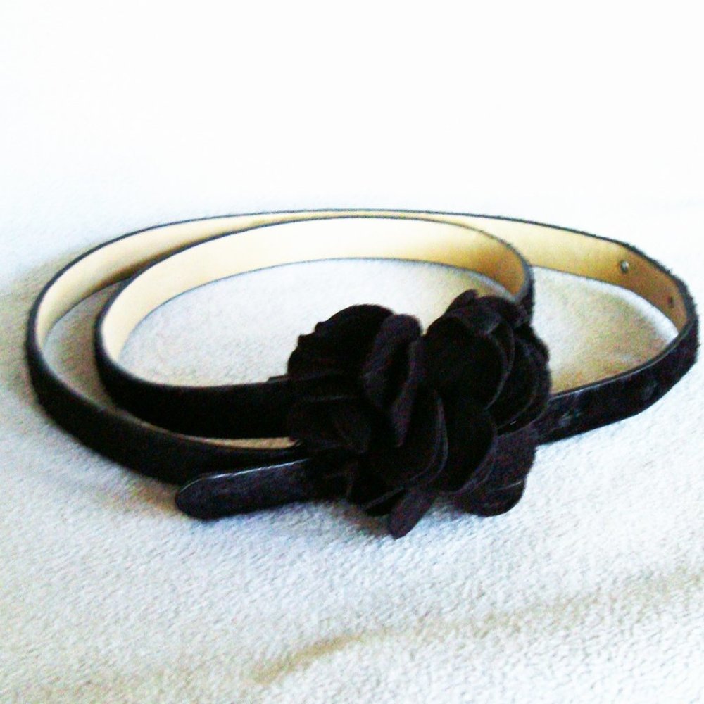 Talbots Black Calfskin Belt